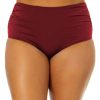 Swim Forever Yours Lingerie | Anne Cole Shirred Hi-Low Plus Swim Bottom