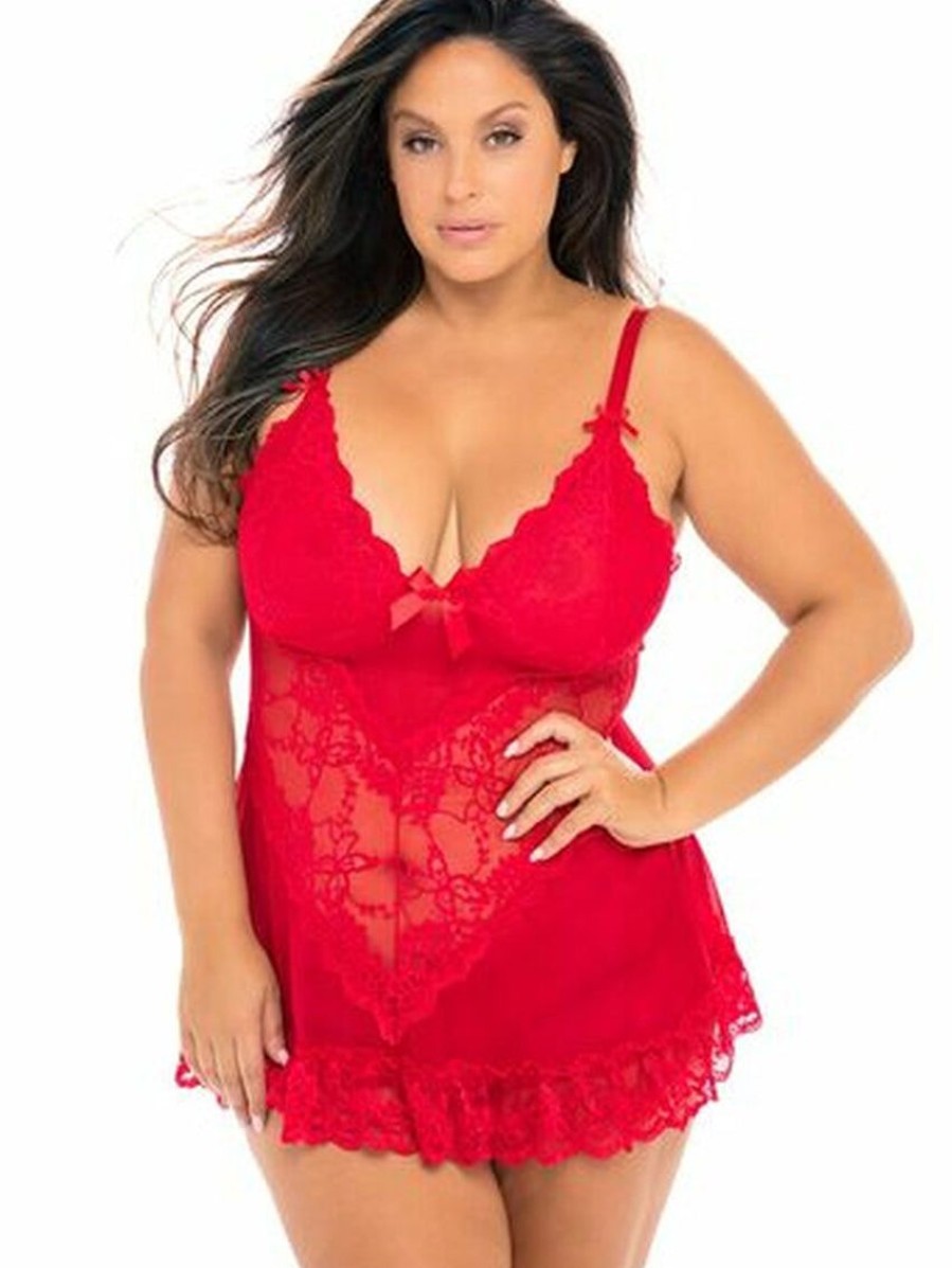 Plus Size Lingerie Forever Yours Lingerie | Oh La La Cheri Valentine Babydoll