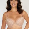 Bras Forever Yours Lingerie Plus Size | Ewa Michalak Rozeta Nugatowa Plunge Bra - Plp Style