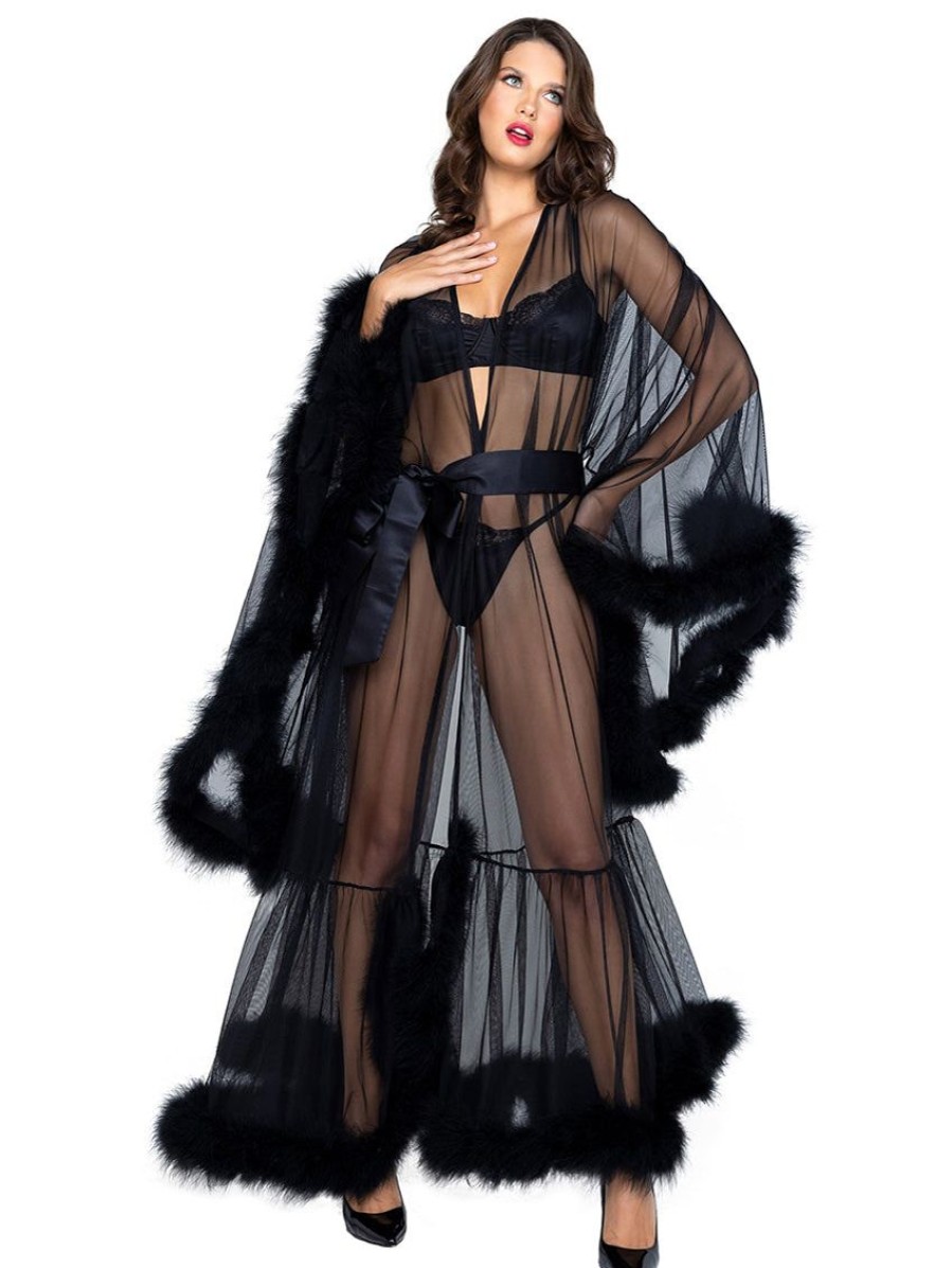 Plus Size Lingerie Forever Yours Lingerie | Roma Sheer Hollywood Glam Robe