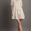 Swim Forever Yours Lingerie | Amelia Linen Tiered V-Neck Dress