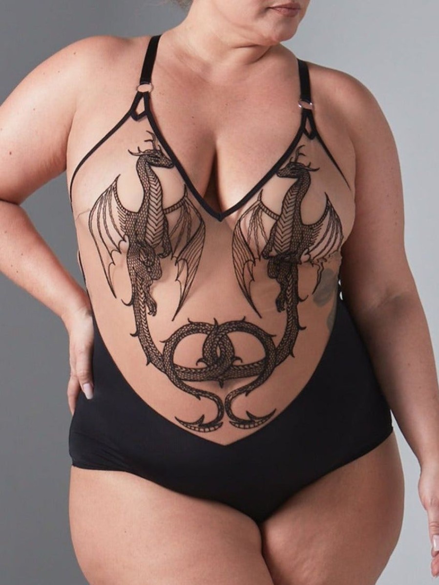 Plus Size Lingerie Forever Yours Lingerie | Thistle And Spire Dracona Bodysuit