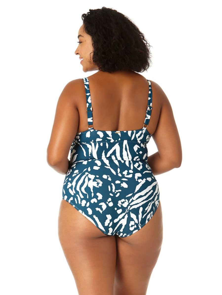 Swim Forever Yours Lingerie Non&Underwire | Anne Cole V-Wire One Piece Plus Size Swimsuit