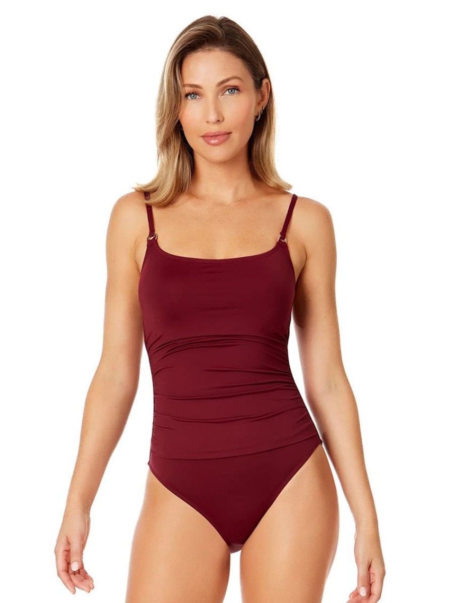 Swim Forever Yours Lingerie Non&Underwire | Anne Cole Shirred Maillot One Piece Swimsuit