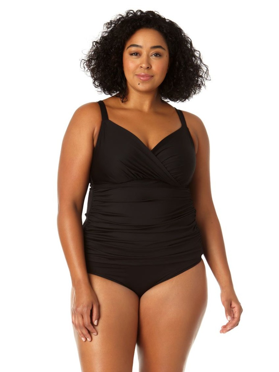 Swim Forever Yours Lingerie Underwire | Anne Cole Surplice Under Wired Plus Size Tankini