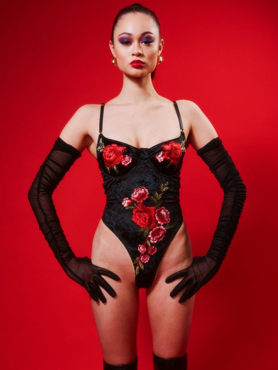 Plus Size Lingerie Forever Yours Lingerie | Kilo Brava Applique Bodysuit