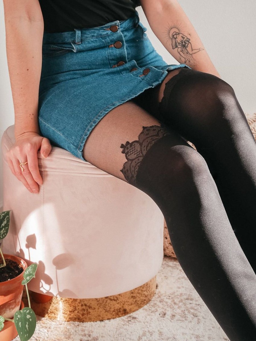 Hosiery Forever Yours Lingerie | Rachel Over-The-Knee Crown Tights - Online Exclusive