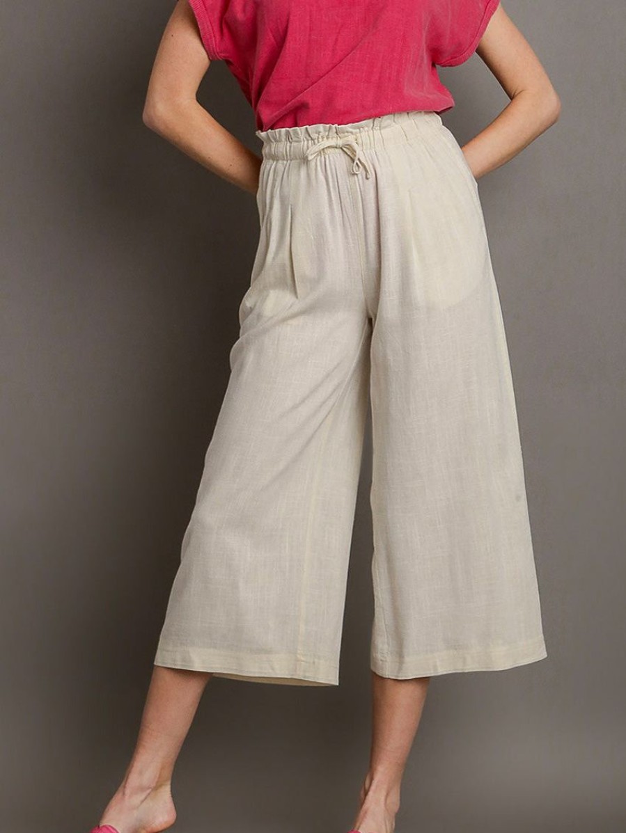 Clothing Forever Yours Lingerie Loungewear Bottoms | Linen Wide Leg Pants