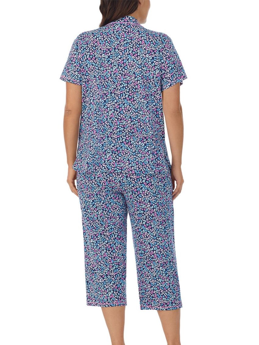 Sleep Forever Yours Lingerie | Cuddl Duds Short Sleeve And Notch Collar Pj Set