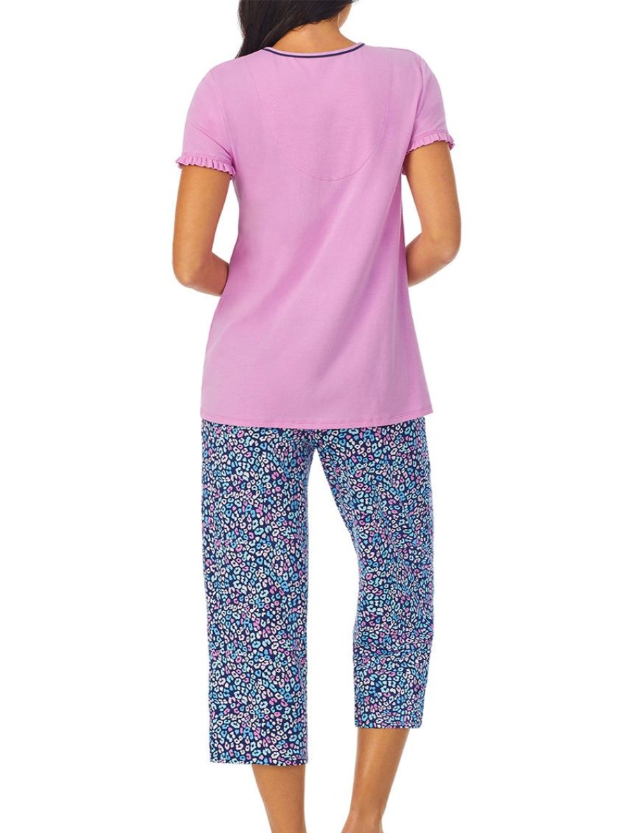 Sleep Forever Yours Lingerie | Cuddl Duds Short Sleeve And Cropped Pants Pj Set