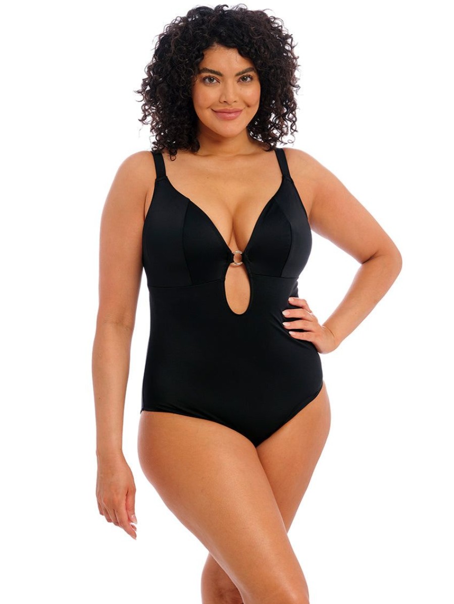 Swim Forever Yours Lingerie Non&Underwire | Elomi Plain Sailing Plunge One Piece Swimsuit