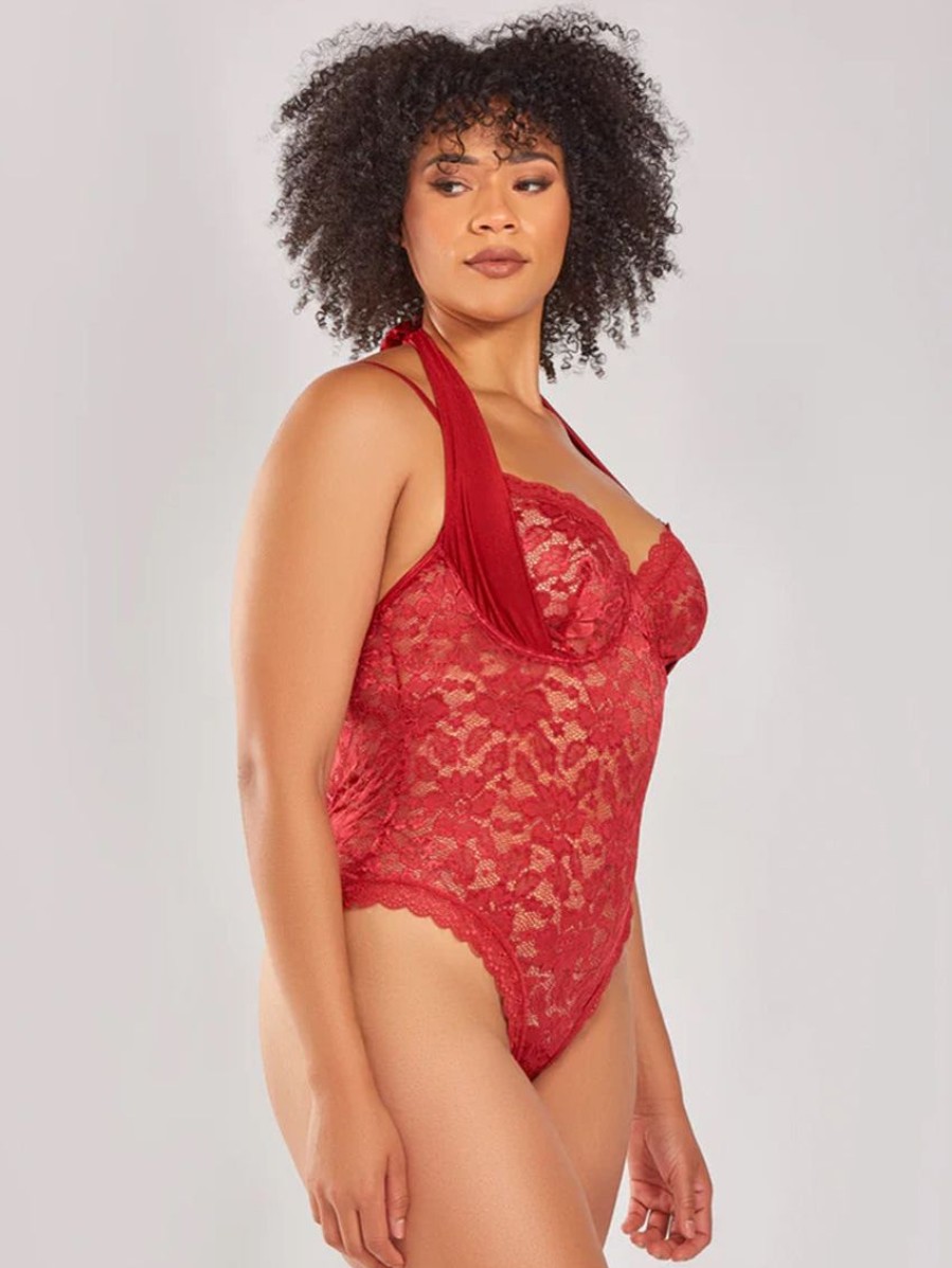 Plus Size Lingerie Forever Yours Lingerie | Icollection Hera Lace Teddy