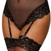 Panties Forever Yours Lingerie | Dreamgirl High Waist Mesh Garter Thong