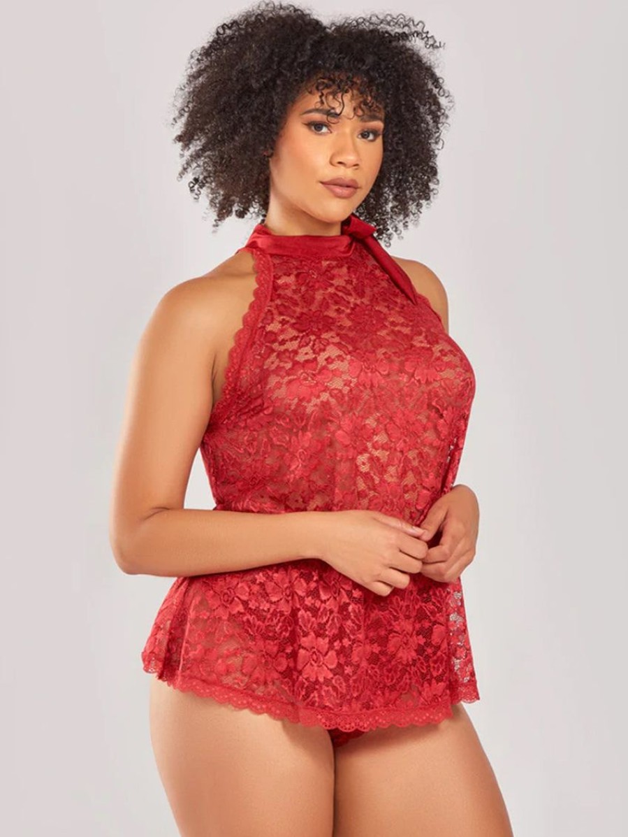 Plus Size Lingerie Forever Yours Lingerie | Icollection Hera Lace Babydoll