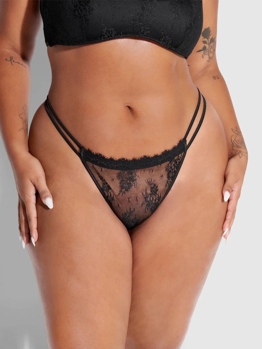 Sexy Panties Forever Yours Lingerie | Frederick'S Of Hollywood Rosalind Double Banded Thong