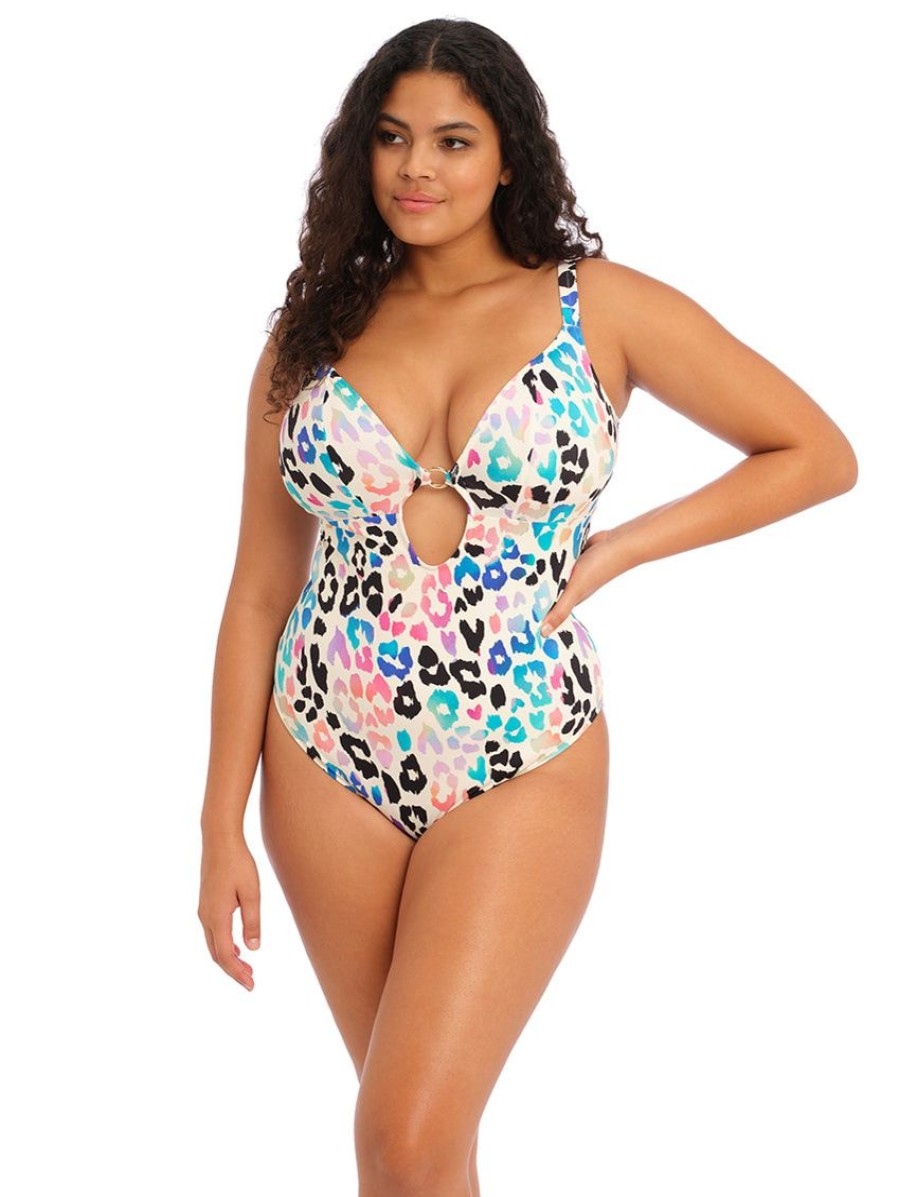 Swim Forever Yours Lingerie | Elomi Party Bay Plunge One Piece Swimsuit