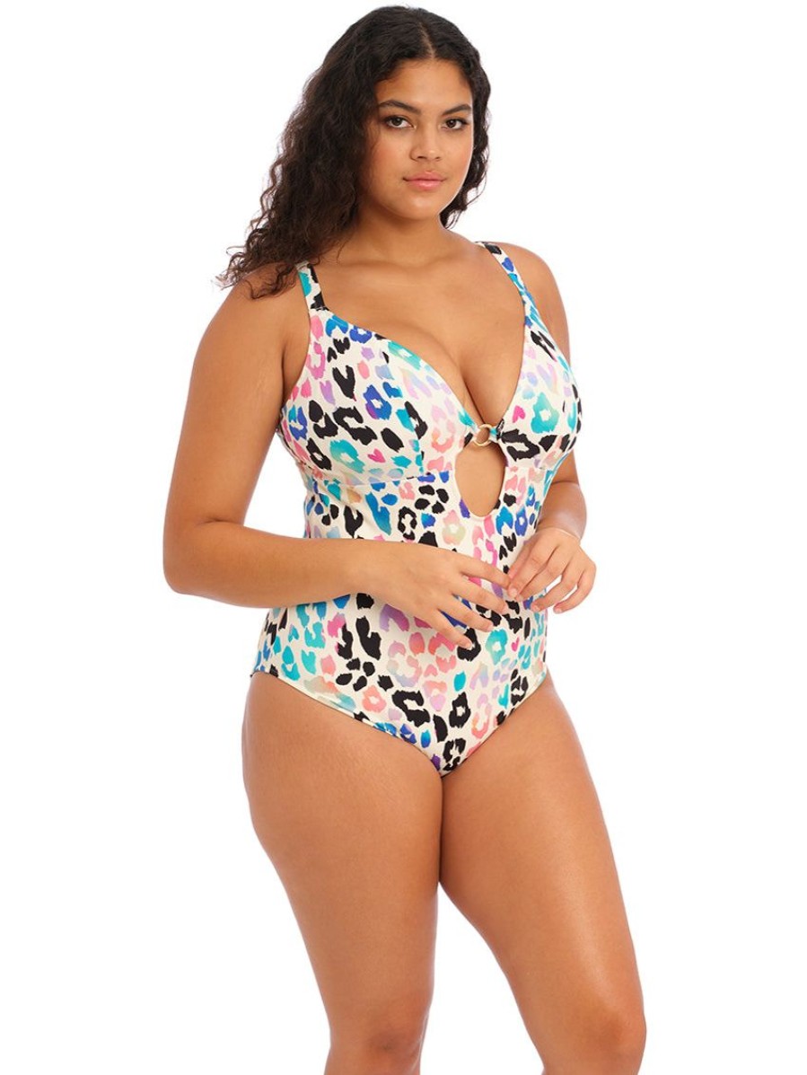 Swim Forever Yours Lingerie | Elomi Party Bay Plunge One Piece Swimsuit