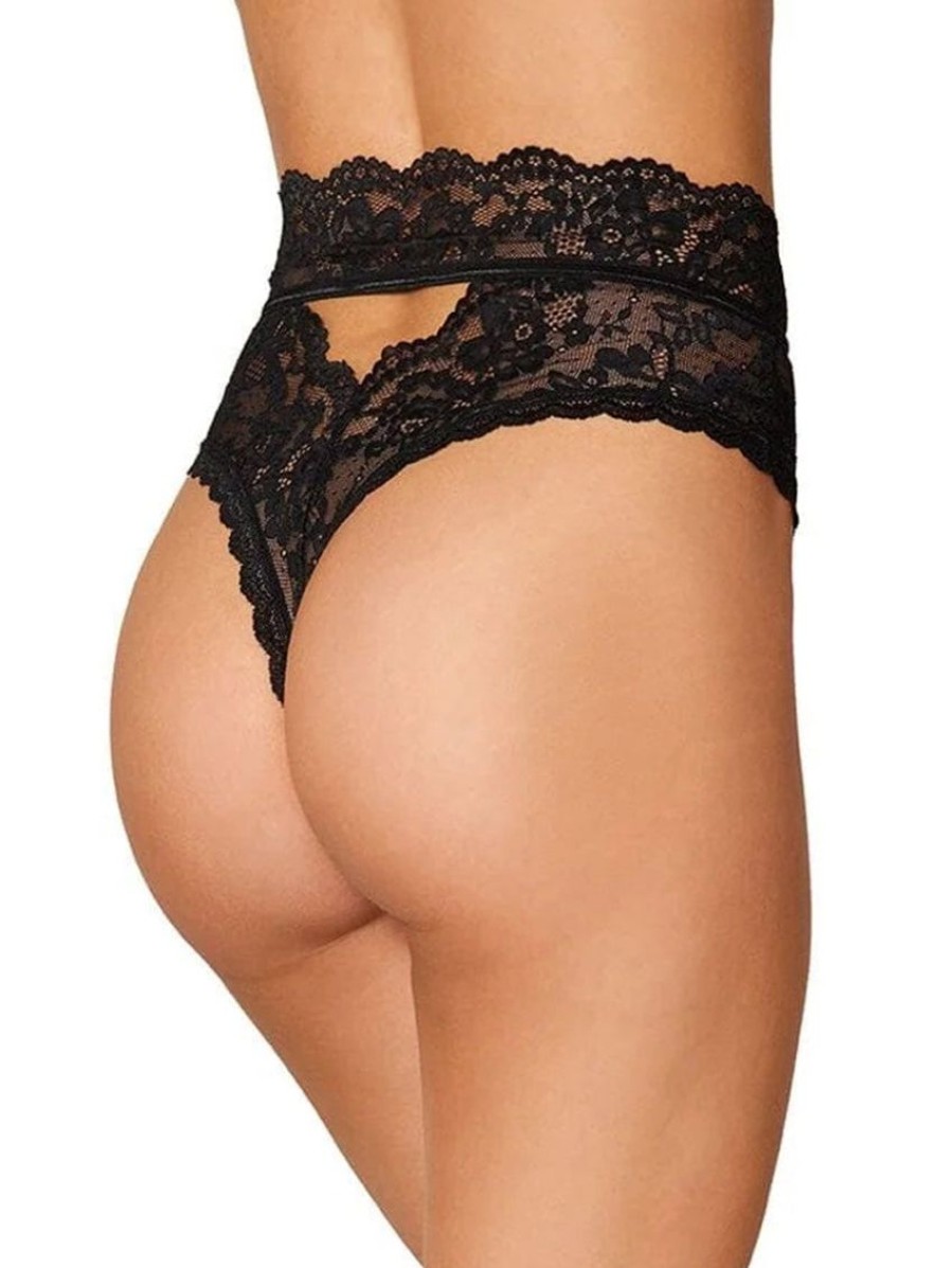 Plus Size Lingerie Forever Yours Lingerie | Dreamgirl High Waist Lace Thong