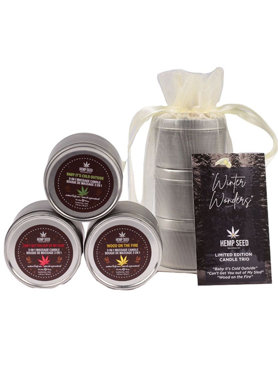 Accessories Forever Yours Lingerie Lotions & Oils | Earthly Body Holiday Trio Massage Candle Gift Set