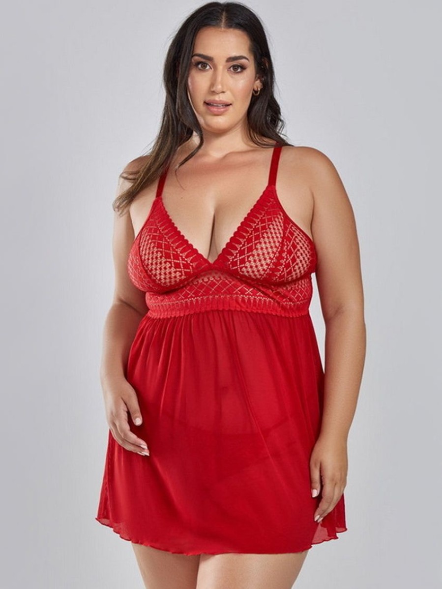 Plus Size Lingerie Forever Yours Lingerie | Icollection Hazel Babydoll