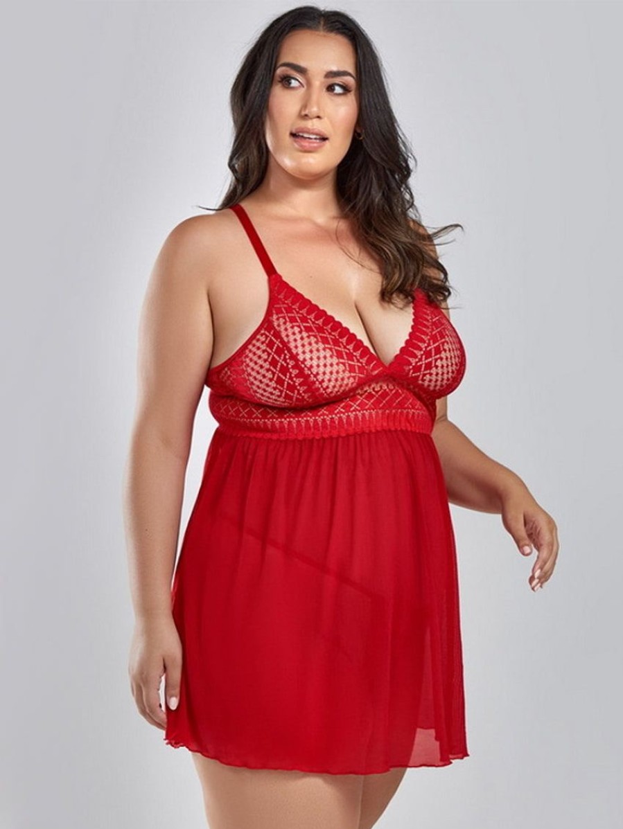 Plus Size Lingerie Forever Yours Lingerie | Icollection Hazel Babydoll