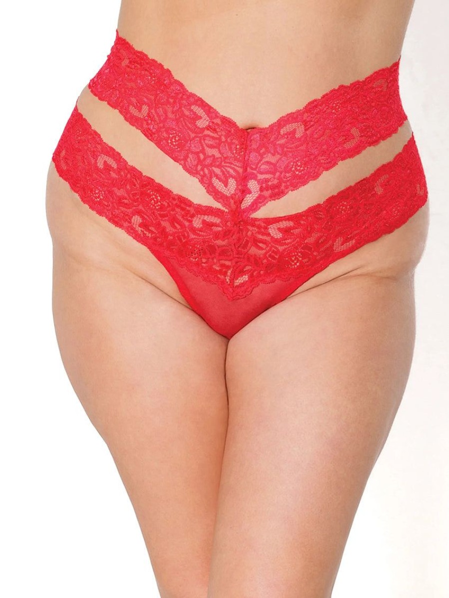 Plus Size Lingerie Forever Yours Lingerie | Coquette High Waist Lace Thong