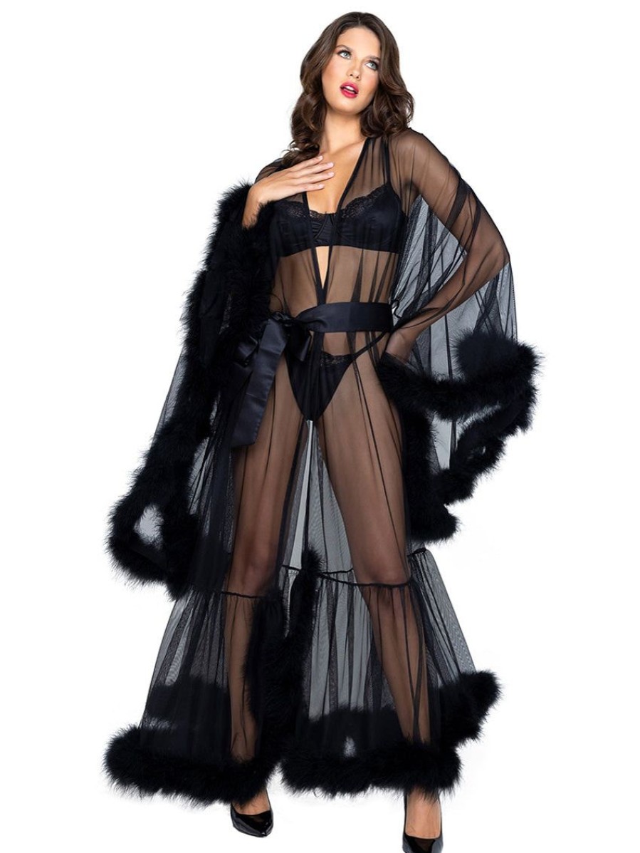 Robes Forever Yours Lingerie | Roma Sheer Hollywood Glam Robe