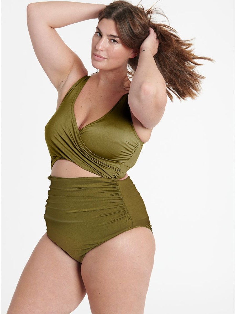 Swim Forever Yours Lingerie | Everyday Sunday Plus Size Wrap One Piece Swimsuit