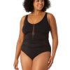 Swim Forever Yours Lingerie | Anne Cole Plunge Mesh One Piece Plus Size Swimsuit