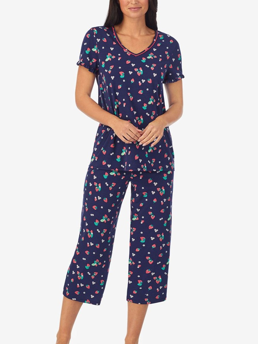 Sleep Forever Yours Lingerie | Cuddl Duds Short Sleeve And Cropped Pants Pj Set