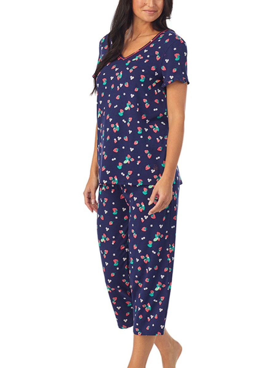 Sleep Forever Yours Lingerie | Cuddl Duds Short Sleeve And Cropped Pants Pj Set