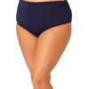 Swim Forever Yours Lingerie Brief | Anne Cole Shirred Hi-Low Plus Swim Bottom