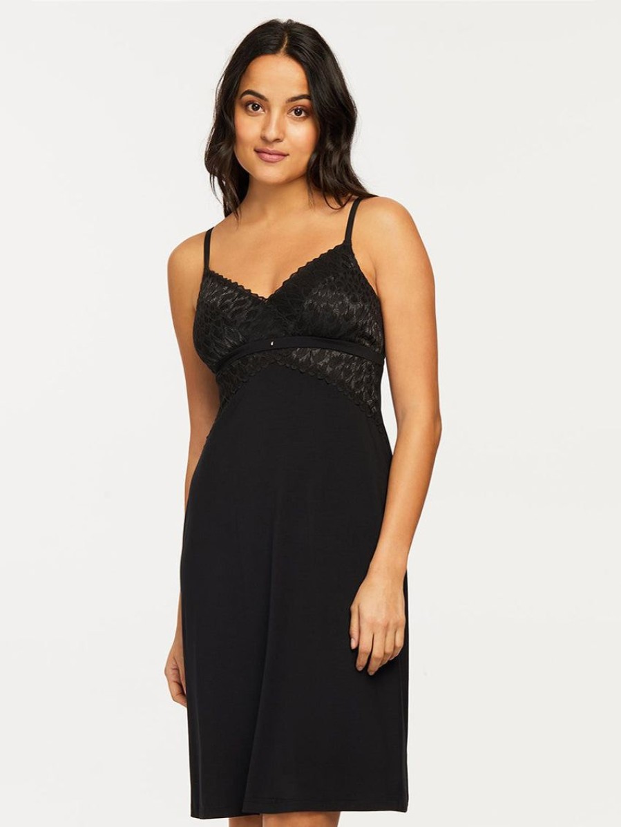 Sleep Forever Yours Lingerie | Montelle Modal Bust Support Midi Chemise