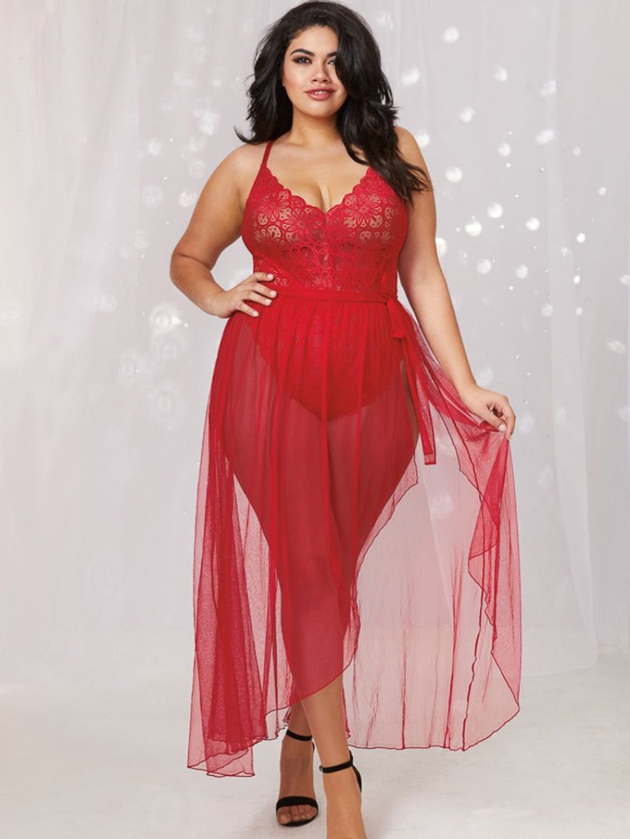 Plus Size Lingerie Forever Yours Lingerie | Dreamgirl Bodysuit And Skirt