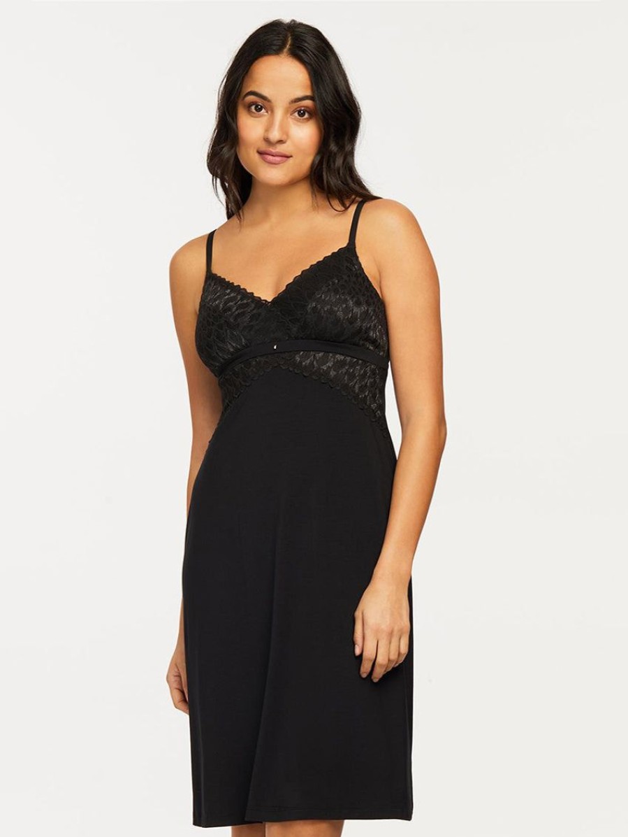 Chemises Forever Yours Lingerie | Montelle Modal Bust Support Midi Chemise