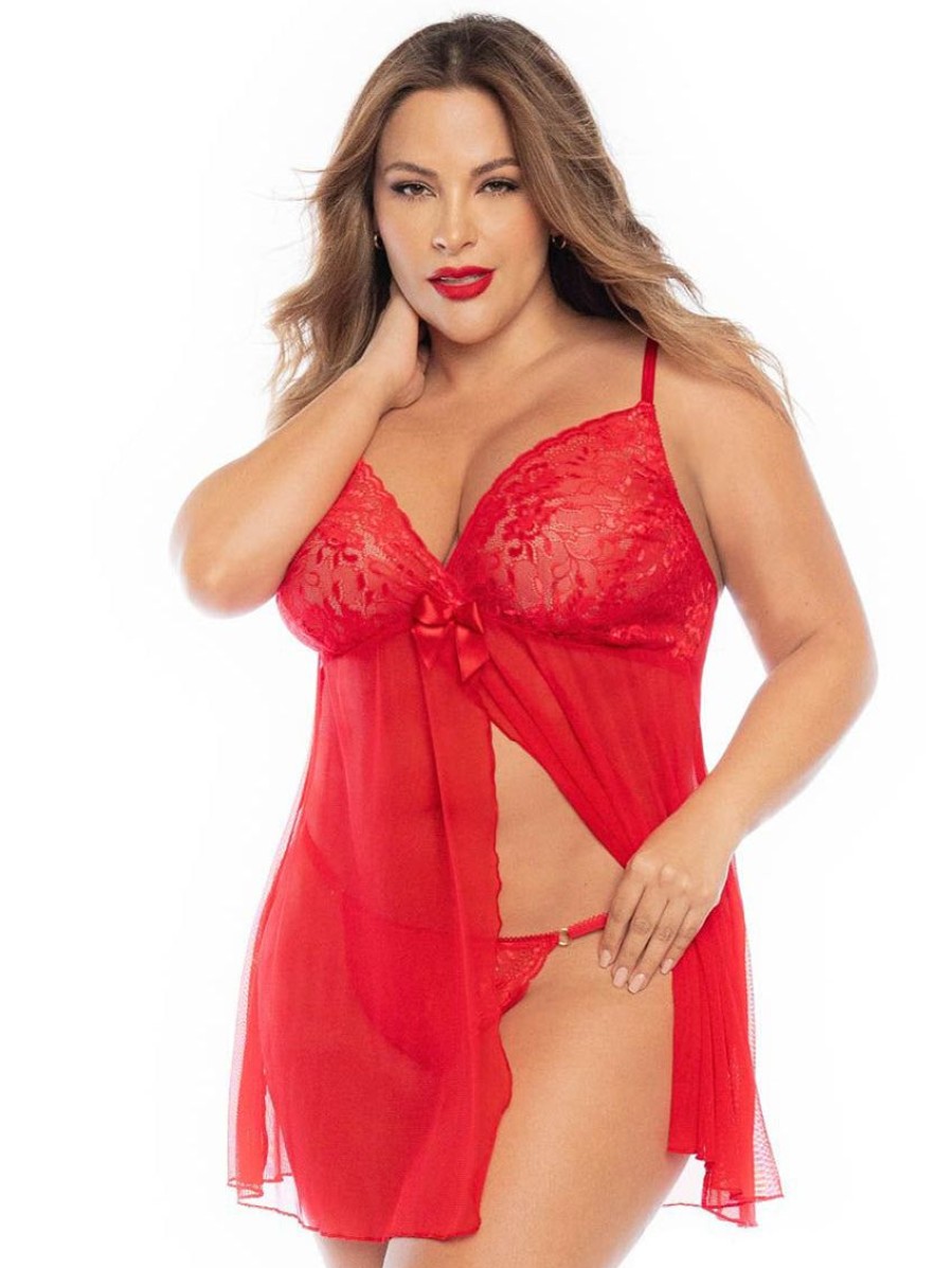 Plus Size Lingerie Forever Yours Lingerie | Mapale Babydoll With G-String