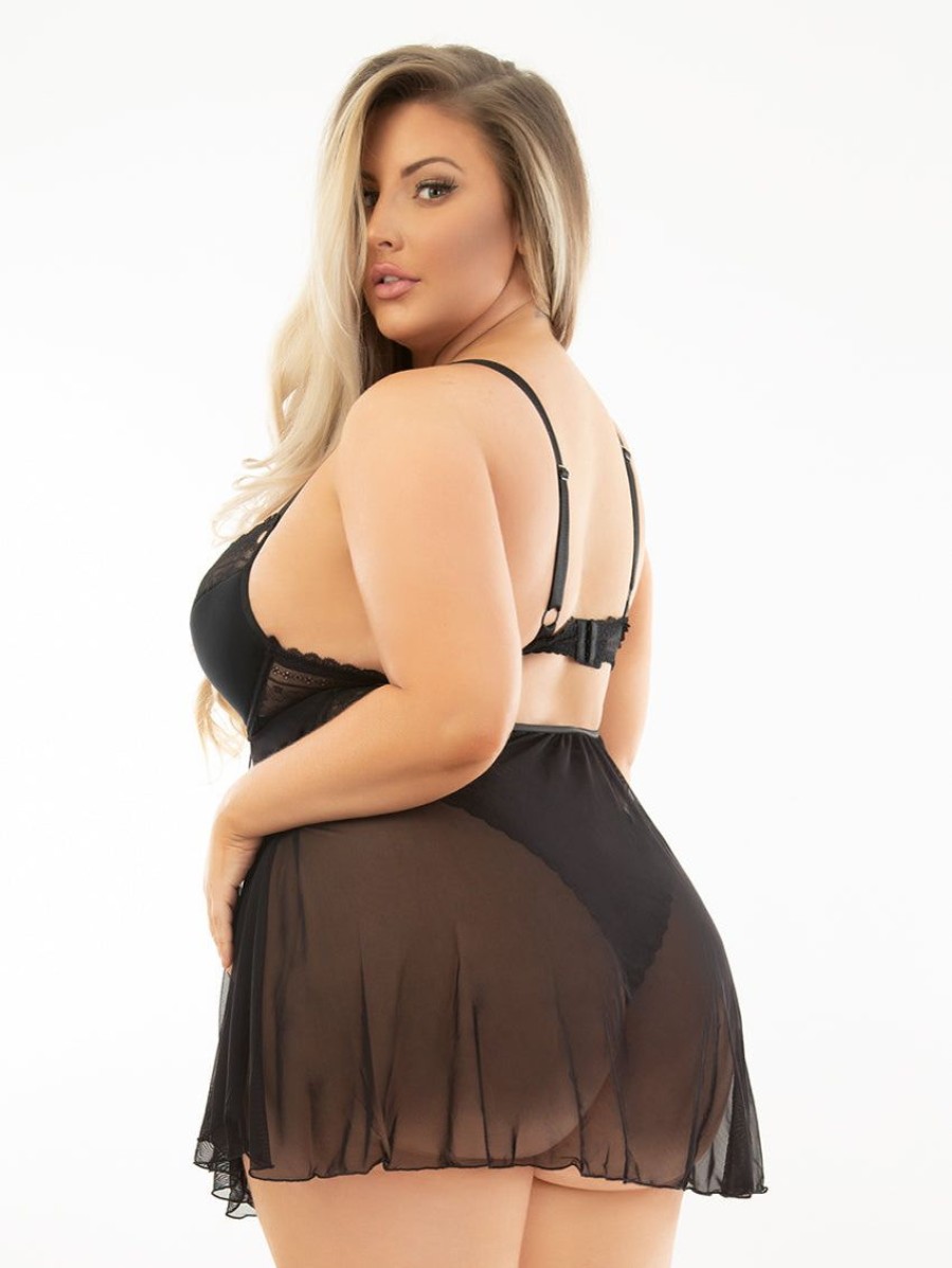 Plus Size Lingerie Forever Yours Lingerie | Escante Flyaway Skirted Teddy