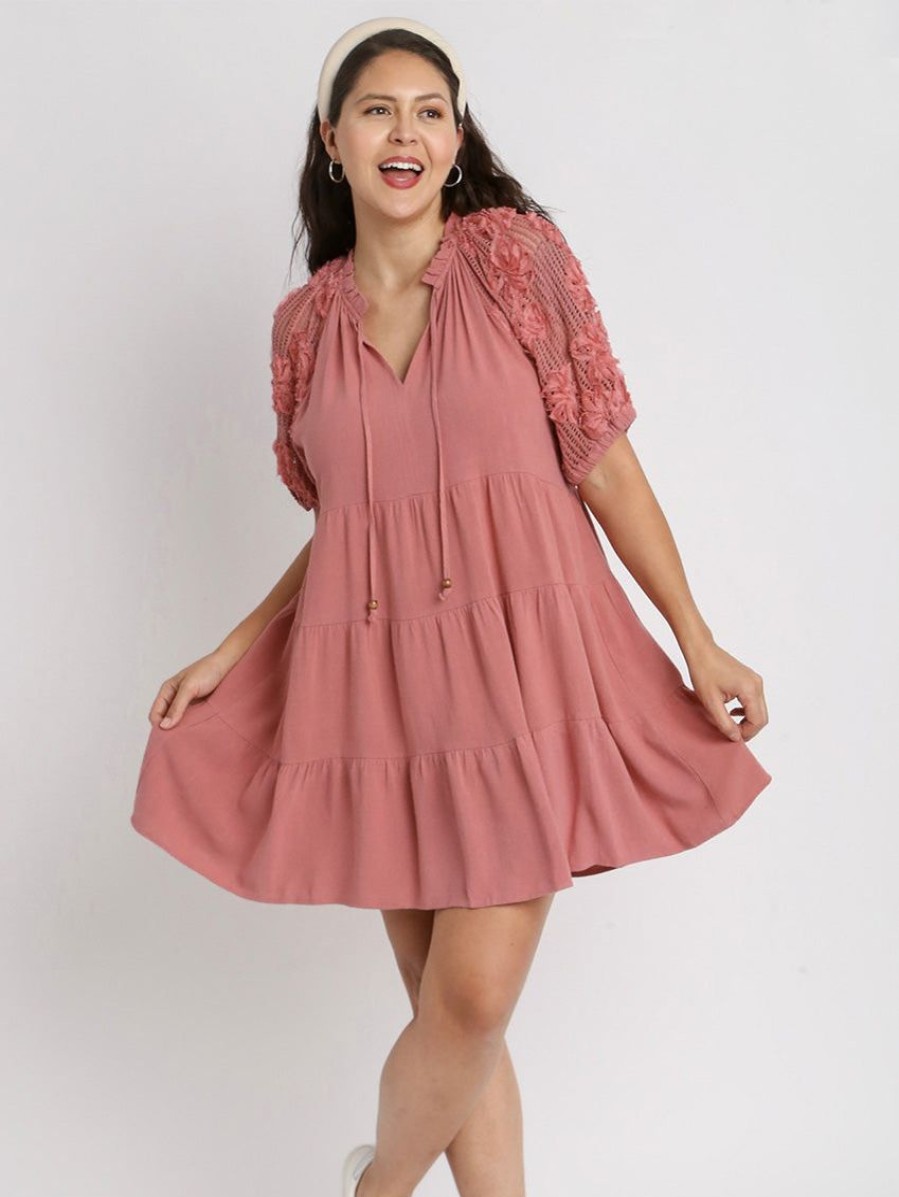 Clothing Forever Yours Lingerie Dresses | Amelia Linen Tiered V-Neck Dress