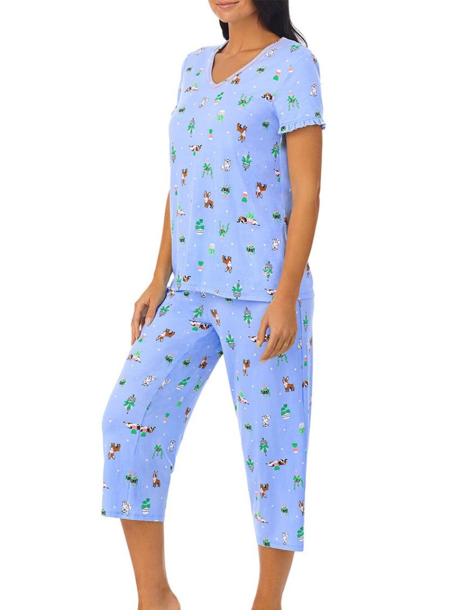 Sleep Forever Yours Lingerie | Cuddl Duds Short Sleeve And Cropped Pants Pj Set