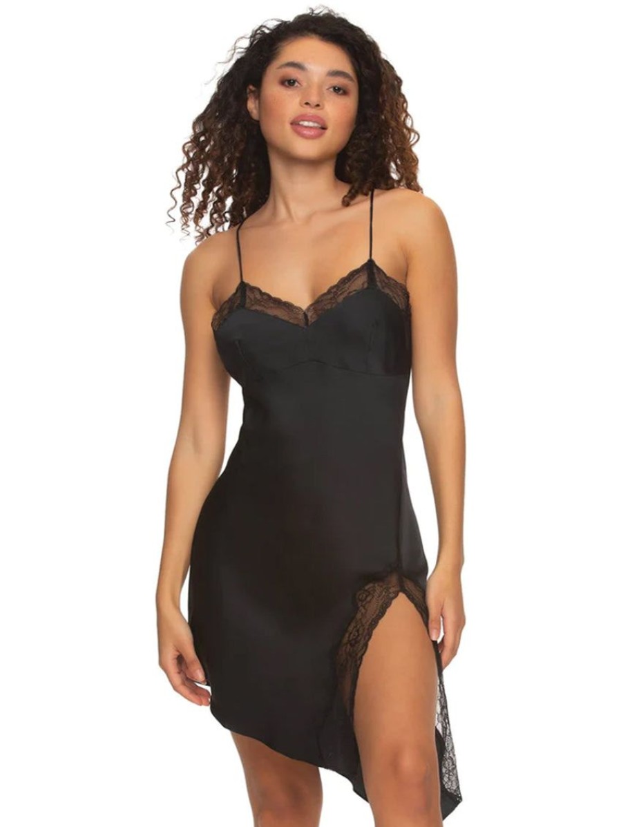 Chemises Forever Yours Lingerie | Jezebel Crave Asymmetrical Satin Slip